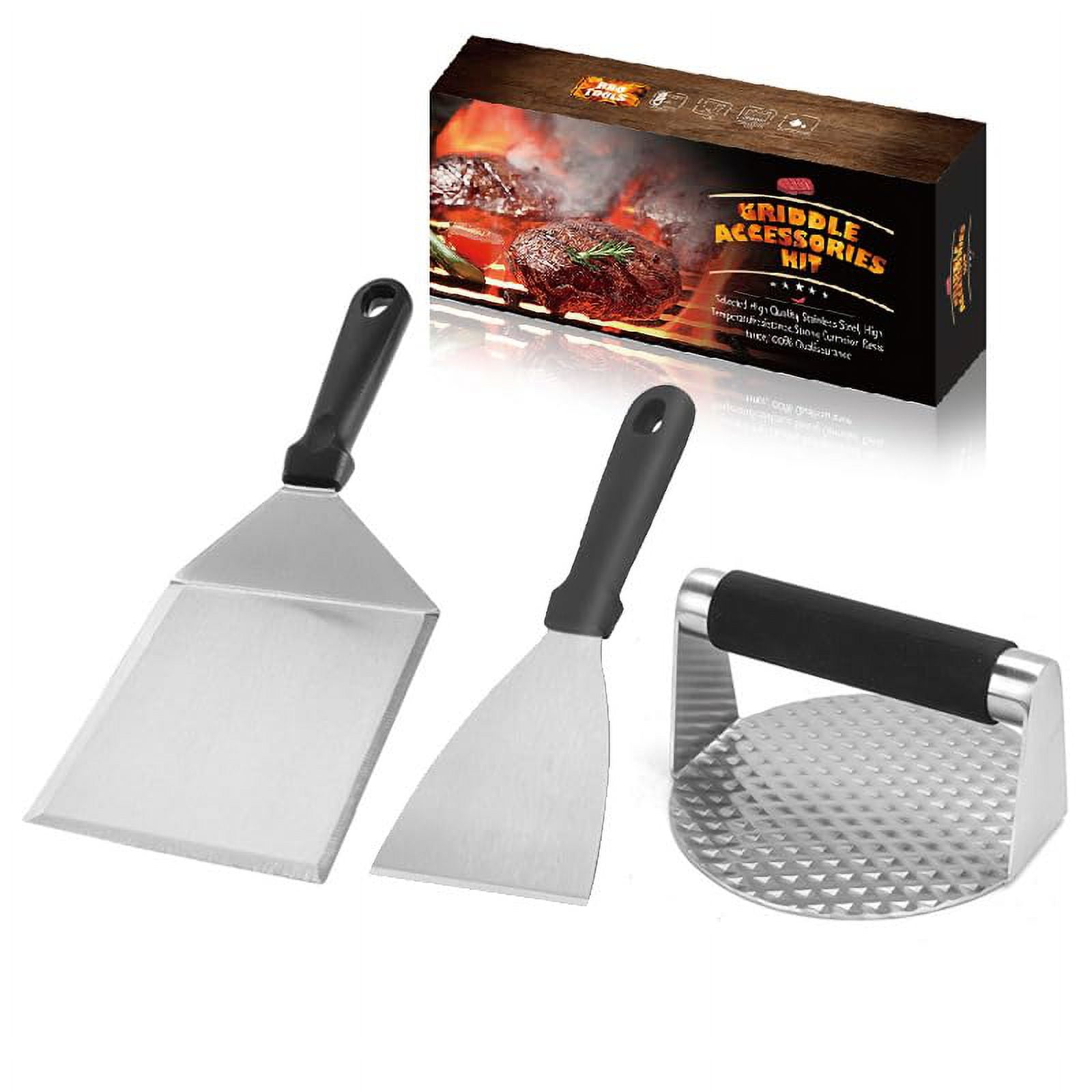 BaokiTook Smash Burger Press,Hamburger Spatula,Griddle Scraper,3Piece