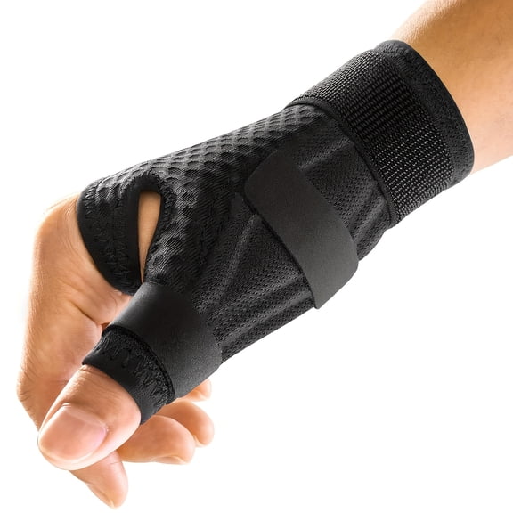 Baole Ergonomic Thumb Brace with Wrist Support  Left & Right Hand Compatible, 270 Wrap-Around Design, Adjustable Compression Straps, Available in S/M and L/XL Sizes.