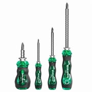Baolian 4-Piece Multi-Function Cross-Shaped Screwdriver Set - Dual-Purpose Tool Kit