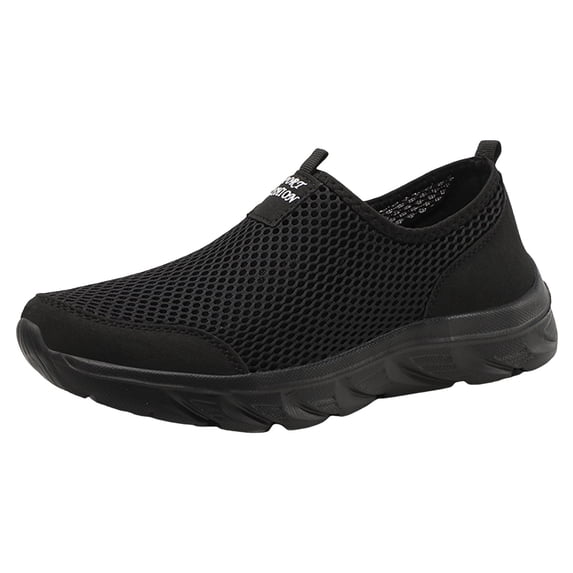 Baorden Men's Sports Shoes Fashion New Style Simple Solid Color Mesh Breathable Comfortable Lightweight Slip-On Casual Shoes