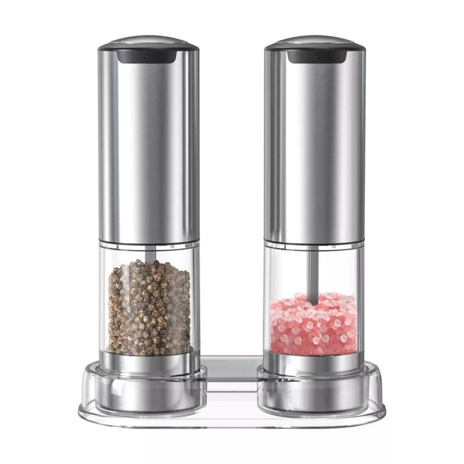 Baotom Electric Salt and Pepper Grinder Set Adjustable Grinding Coarseness Automatic Mill Shaker with LED Light