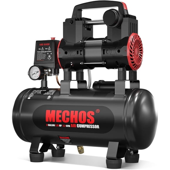 Baotree 3-Gallon Portable Air Compressor, oil-free, 70-decibel quiet operation, suitable for garage and home use, tire inflator