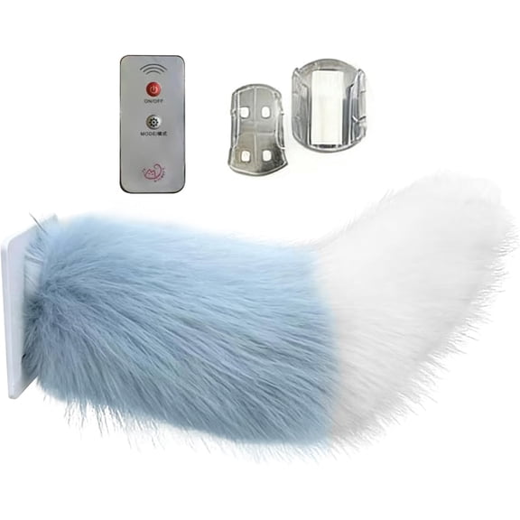 Baouua Wagging Tail for Car Decoration 30cm, Remote Control Electric Car Tail Furry