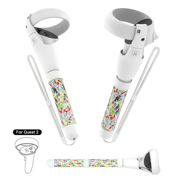 Baoyemes Handle Attachments Compatible with Meta Quest 2, Controller Accessories for Quest 2, VR Game Gorilla Tag Long Arms Sticks, Beat Saber Handle Extensions Grips for Meta Quest 2 (White)