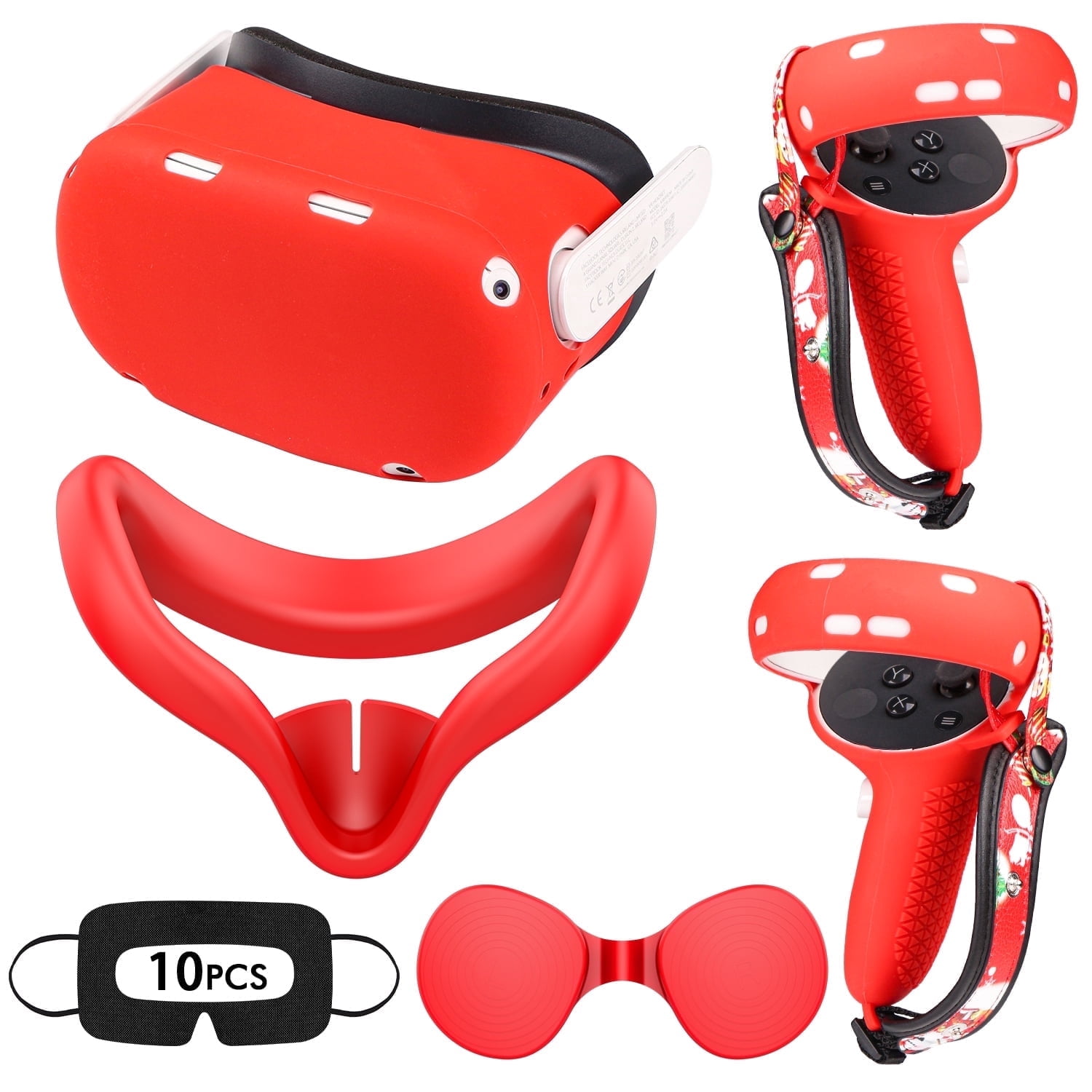 Baoyemes Silicone Cover Set for Oculus/Meta Quest 2, VR Accessories for ...