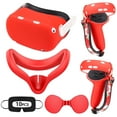 thumbnail image 1 of Baoyemes Silicone Cover Set for Oculus/Meta Quest 2, VR Accessories for Meta Quest 2, Protective Cover Set Includes Controller Grip Cover, Face Cover, VR Shell Cover (Red), 1 of 8