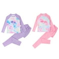thumbnail image 1 of Baozh Girls Swimsuit Two Piece Long Sleeve UPF50+ Rash Guard Kids Bathing Suit 8-14 Years, 1 of 10