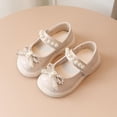 thumbnail image 1 of Baozhu 2022 Toddler Girls Pearl Bow Thick Sole Bow Patent Leather Dress Shoes, 1 of 6