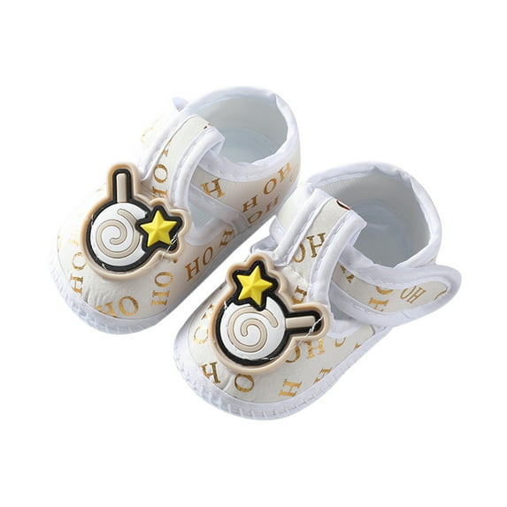 Baozhu Baby Boys Girls Shoes Non-Slip Canvas Casual Sneakers Infant First Walking Shoes Toddler Cartoon Pattern Crib Shoes Newborn Loafers Flats Shoes