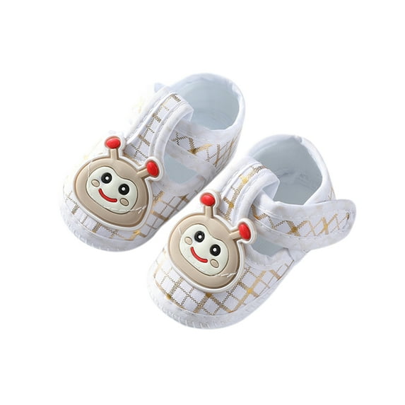 Baozhu Baby Boys Girls Shoes Non-Slip Canvas Casual Sneakers Infant First Walking Shoes Toddler Cartoon Pattern Crib Shoes Newborn Loafers Flats Shoes
