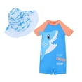 thumbnail image 1 of Baozhu Baby Toddler Swimsuit UPF 50+ Sun Protection One-Piece Zipper Bathing Suit with Sun Hat Infant Beach Swimwear, 1 of 7