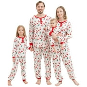 BAOZHUSS Baozhu Family Matching Sets Christmas Pajamas Dad Mom Kids Baby Xmas Snowman and Santa Claus Print Long Sleeve Home Wear