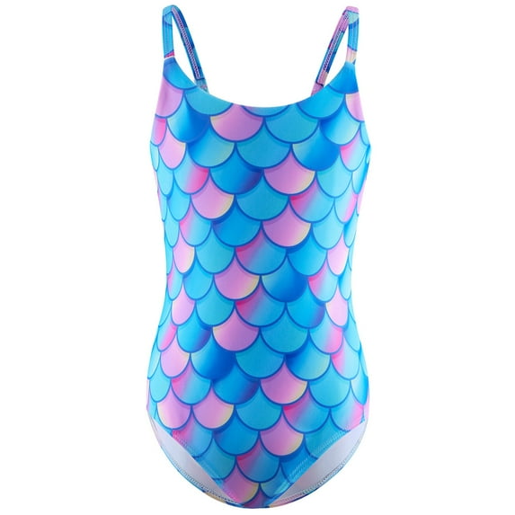 Baozhu Girls One Piece Mermaid Swimsuits Bathing Suits for Kids,Swimwear Beach Summer Bikini Suits,4-12 Years