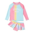 thumbnail image 1 of Baozhu Girls UPF 50+ Rash Guard Set Short Sleeve Two Piece Swimsuit Bathing Suit Beach Swimwear,4-8 Years, 1 of 11