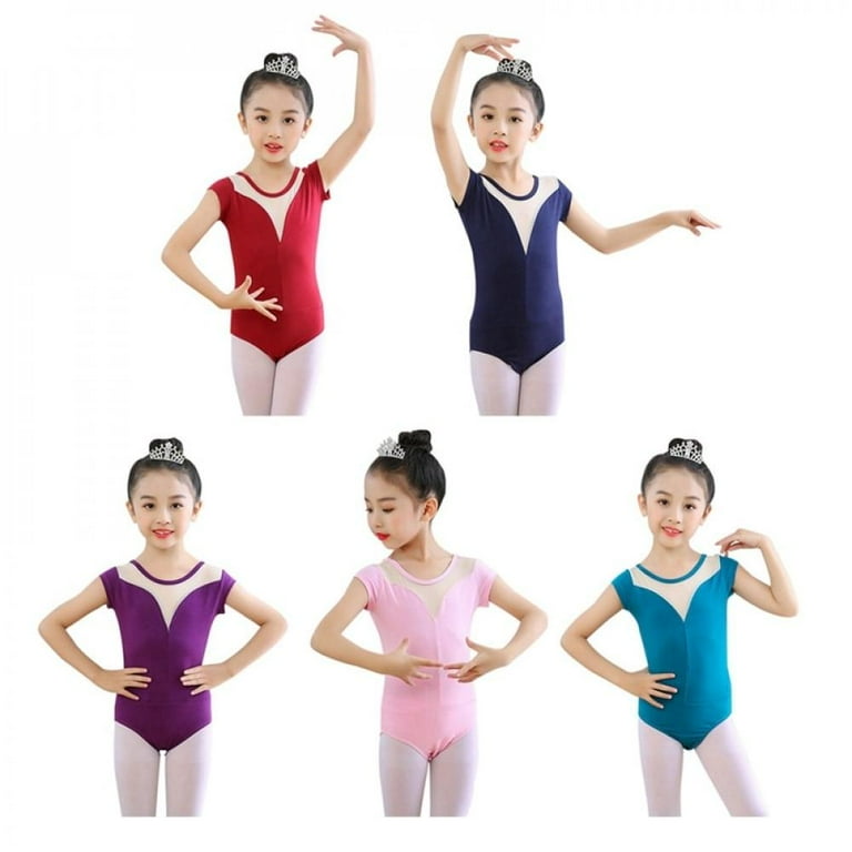 Baozhu Gymnastic Outfits Classic Basic Leotard Short Sleeve