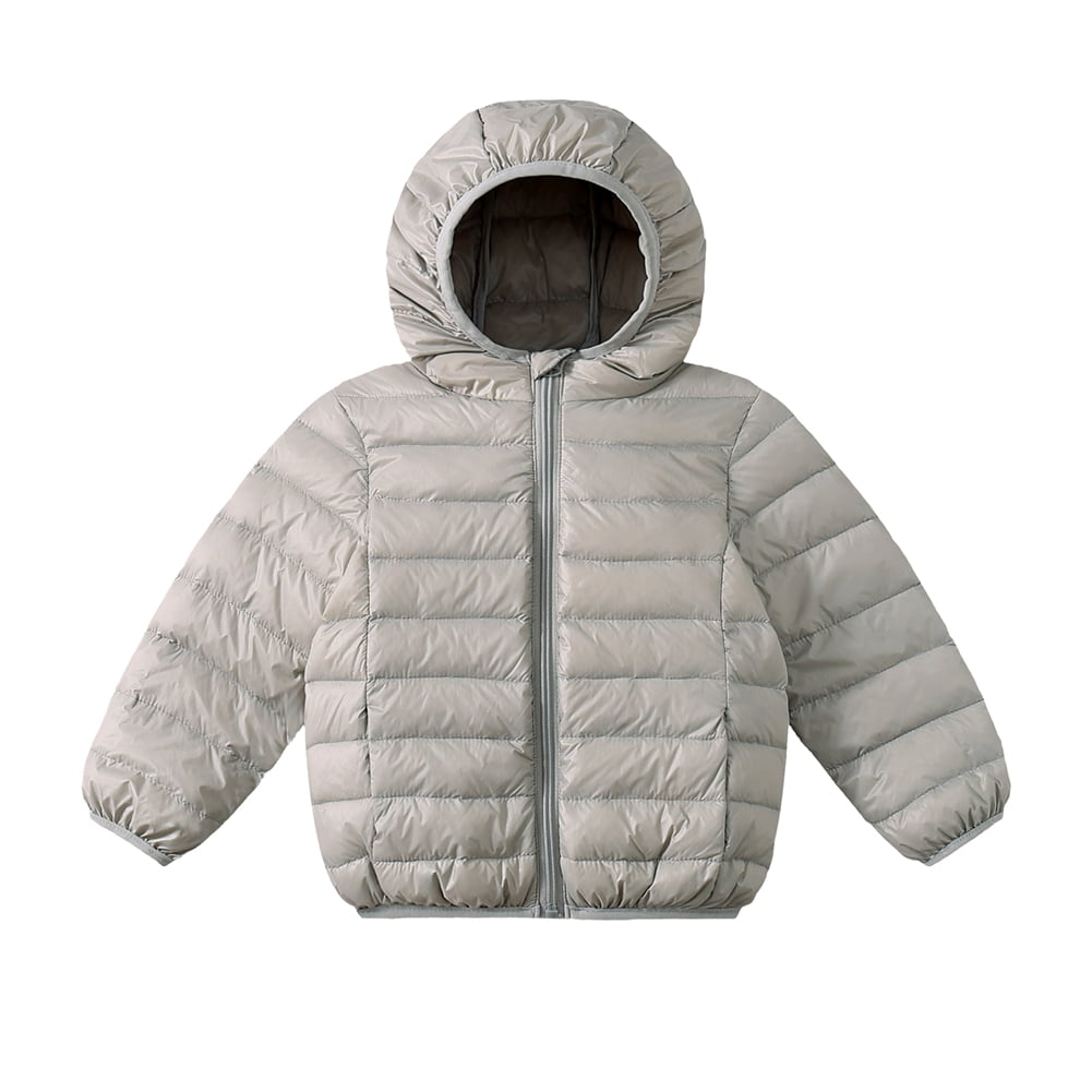 Baozhu Kid Toddler Boy Girl Zipper Winter Down Jacket Coat, Solid Warm