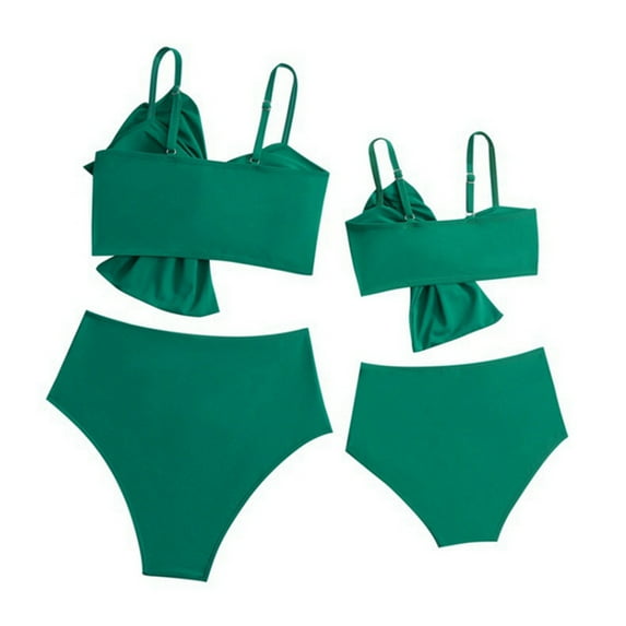 Baozhu Mommy and Me Swimsuits 2-Piece Bikini Bathing Suits Pattern Printed Family Matching Swimwear,2-12 Years