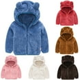 thumbnail image 1 of Baozhu Toddler Girls Boys Fleece Hoody Jacket Zip Up Coat Warm Winter Outwear, 1 of 12