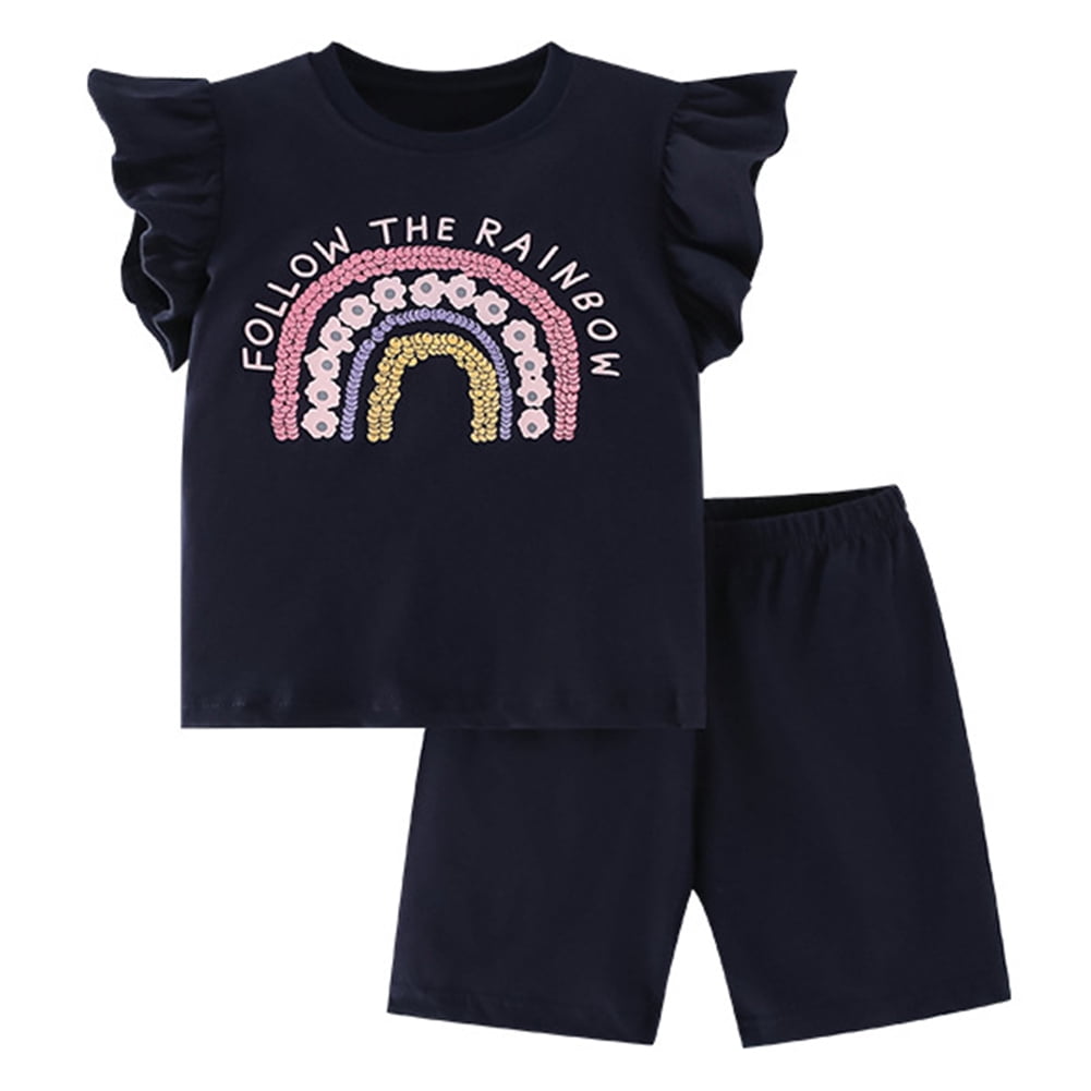 Baozhu Toddler Girls Summer Outfit Cotton Top and Shorts Clothing Set ...