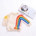 thumbnail image 1 of Baozhu Toddler Girls Sweatshirts Autumn Shirts for Kids Long Sleeve Children Tops Rainbow Sun Pattern Baby Outerwear Outfits Clothes, 1 of 5