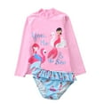 thumbnail image 1 of Baozhu Toddler Little Big Girl Mermaid 2 Piece Long Sleeve Bathing Suit Swimsuit, 1 of 8