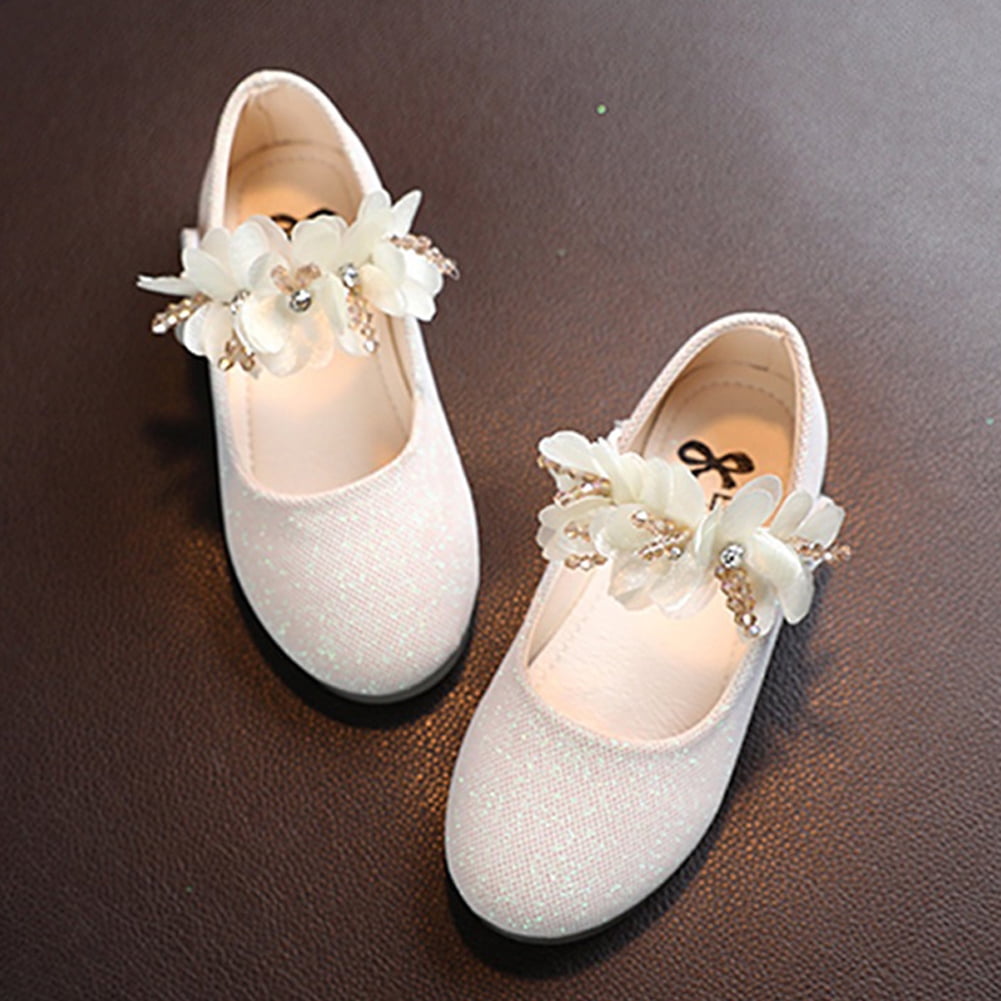Baozhu Toddler Little Girls Wedding 3D Flower Mary Jane Shoes