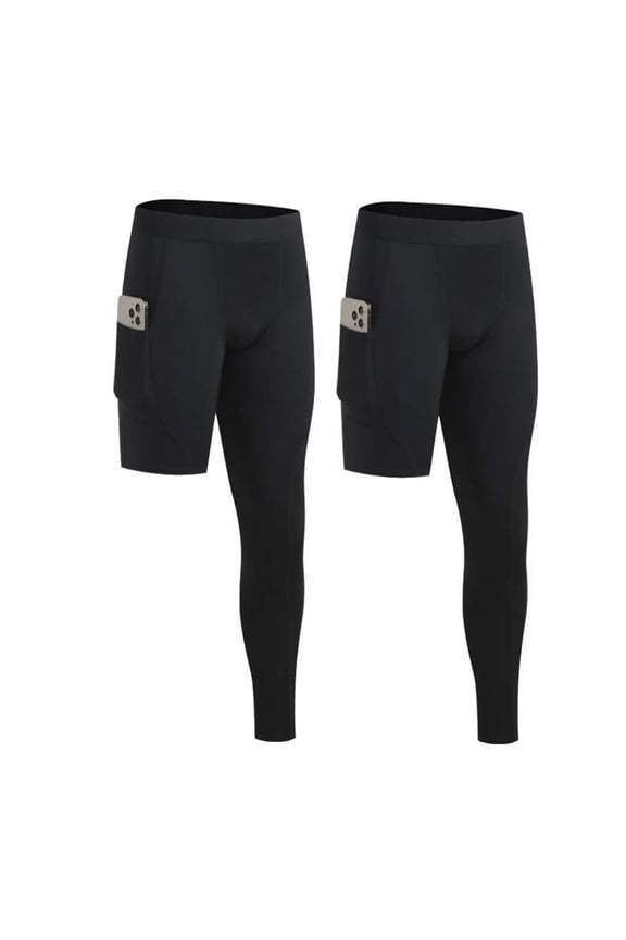 Baozhu Women's One Leg Compression Tights Long Pants for Basketball Single Leg Sports Pants 1/2 One Leg Compression Leggings with Pockets Quick Dry Workout Running Tights Athletic Base Layer, S-3XL