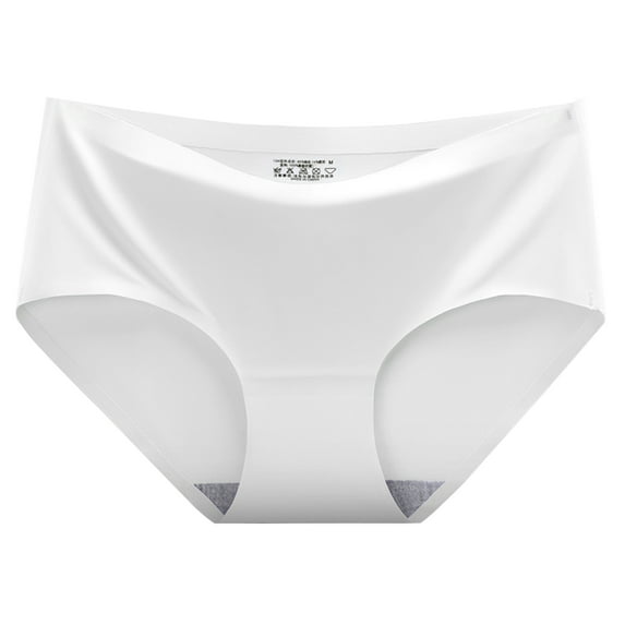 Baozhu Women's Seamless Hipster No Show Invisibles Ice Silk Stretch Underwears Middle-Waist Stretch Underpants Panty 1 Pack