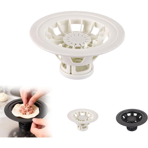 Baozi Maker Machine, Flower Shaped Bun & Dumpling Machine, Dumpling Bao Bun Mold, Big Dumpling Crimper Maker for Homemade Dumplings, Pastries & Buns (white)