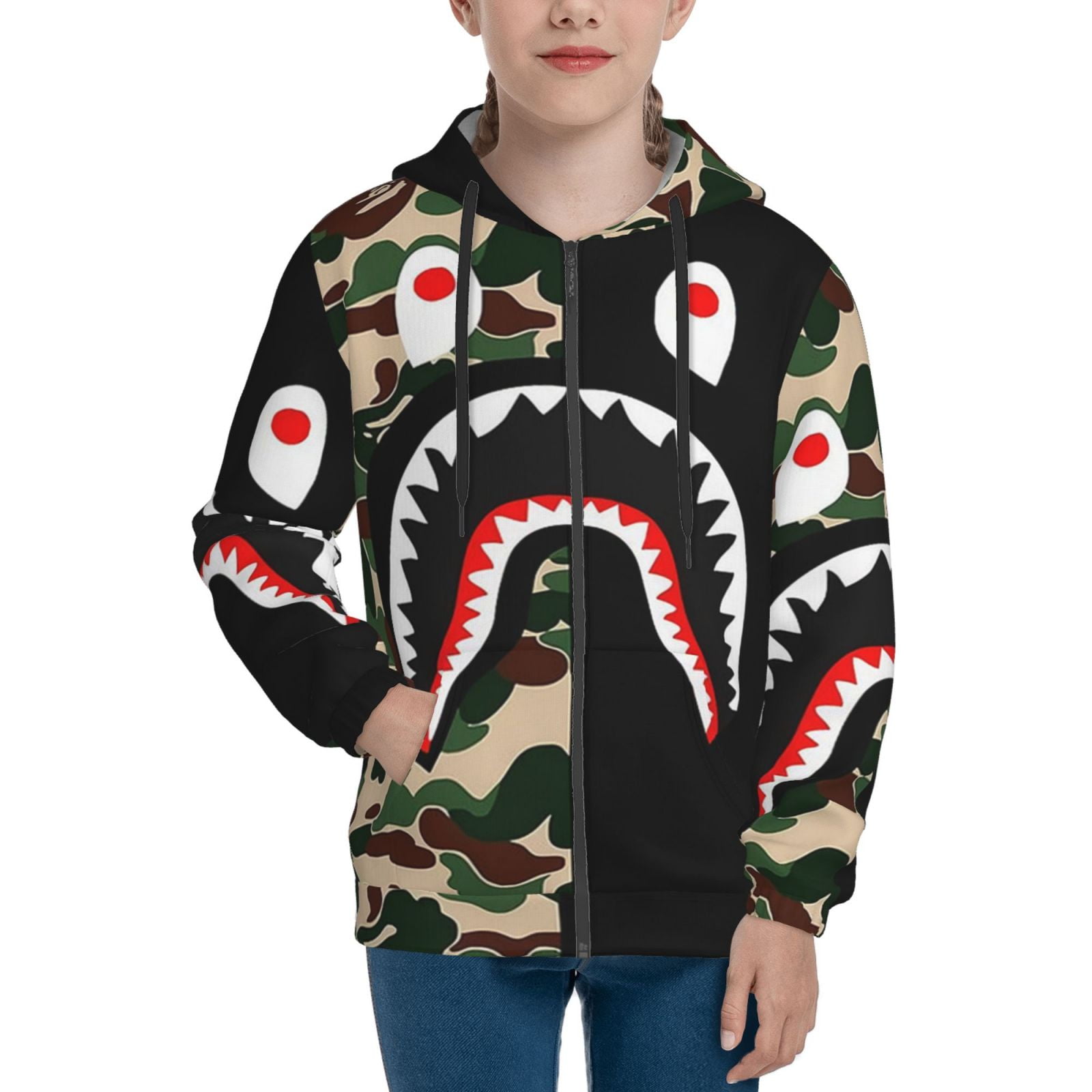 Bape shark hoodie girl hotsell
