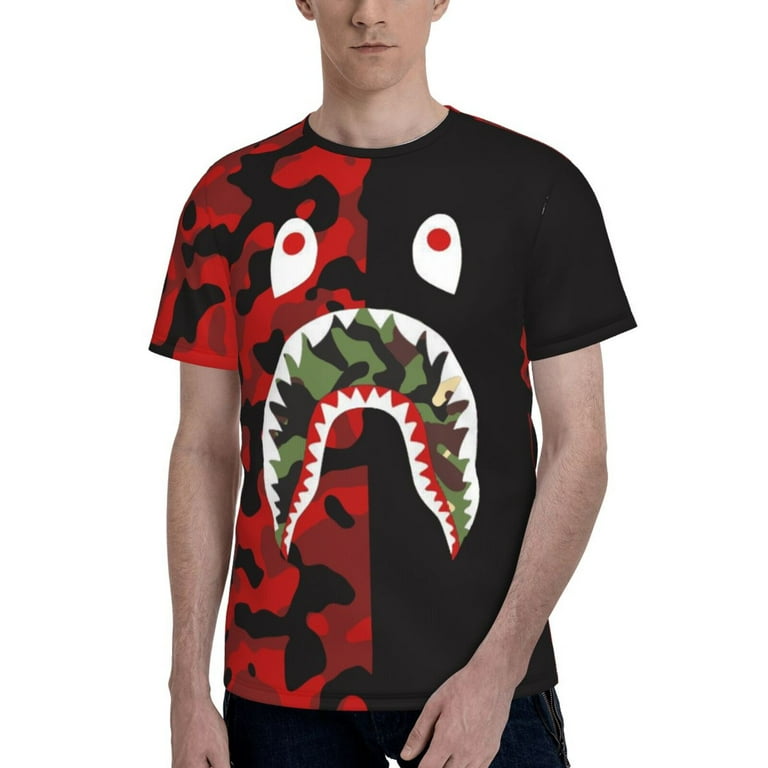Mens bape shark t shirt hotsell