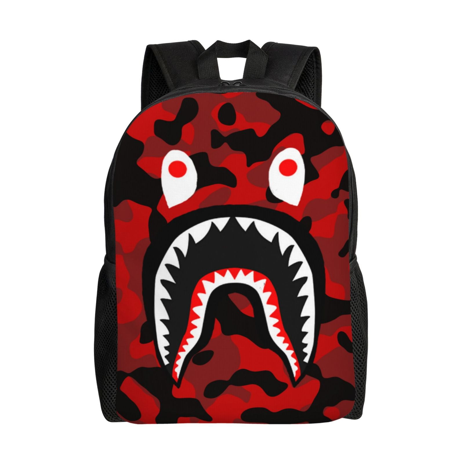 Bape Face Shark Backpacks Casual Daypacks Student Book Bag Printing Satchel Rucksack Lightweight Schoolbag in Uruguay at UYU 0 Rating 5