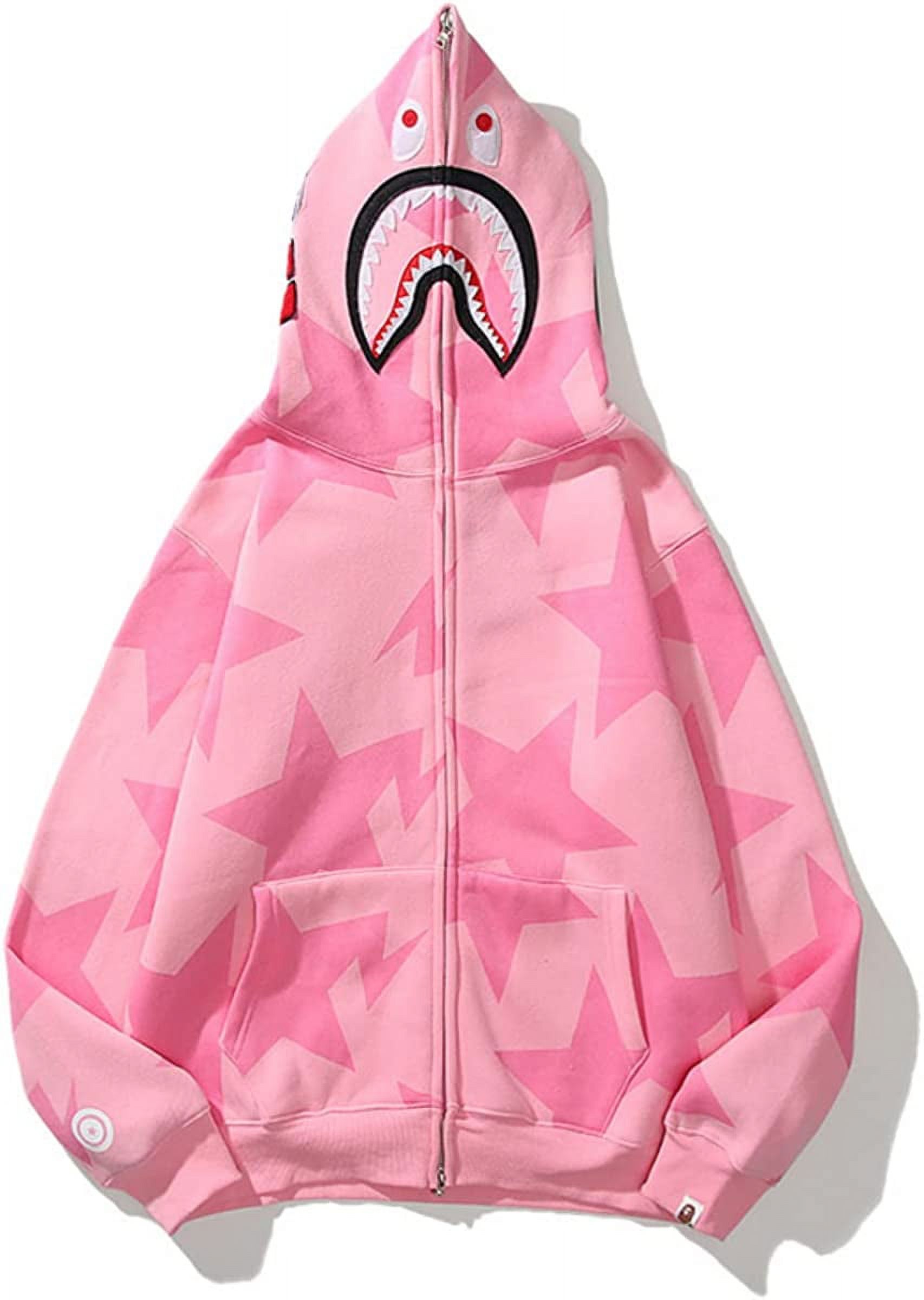 Bape Hoodie Full Zip Shark Camo Head Jacket Hip Hop Tops Ape Coat for