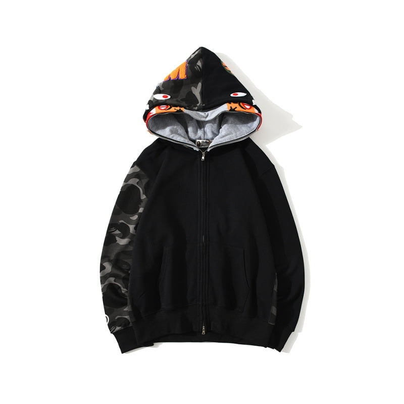 Bape Hoodie Men Shark Hoodies Streetwear Shark Mouth Jacket Full Zip