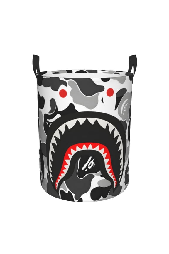 Laundry Hamper With Handles Clothes Toy Storage Basket For Bedroom Bathroom Gamer Room, Medium