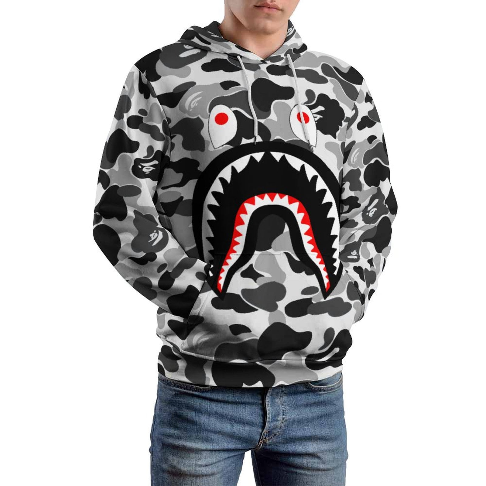 Hoodie bape shark camo online