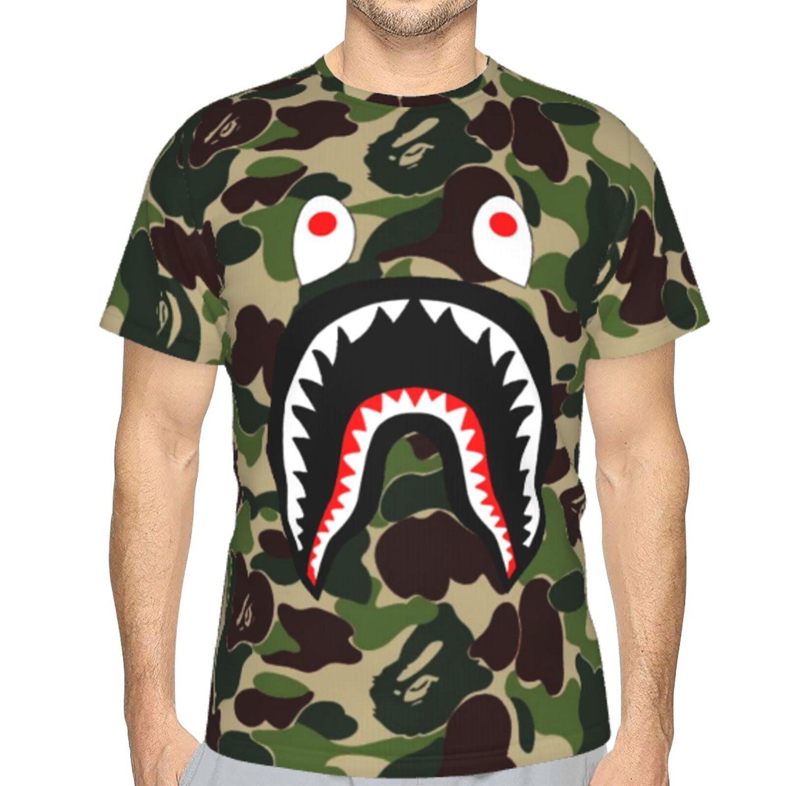 Bape shark tee camo hotsell