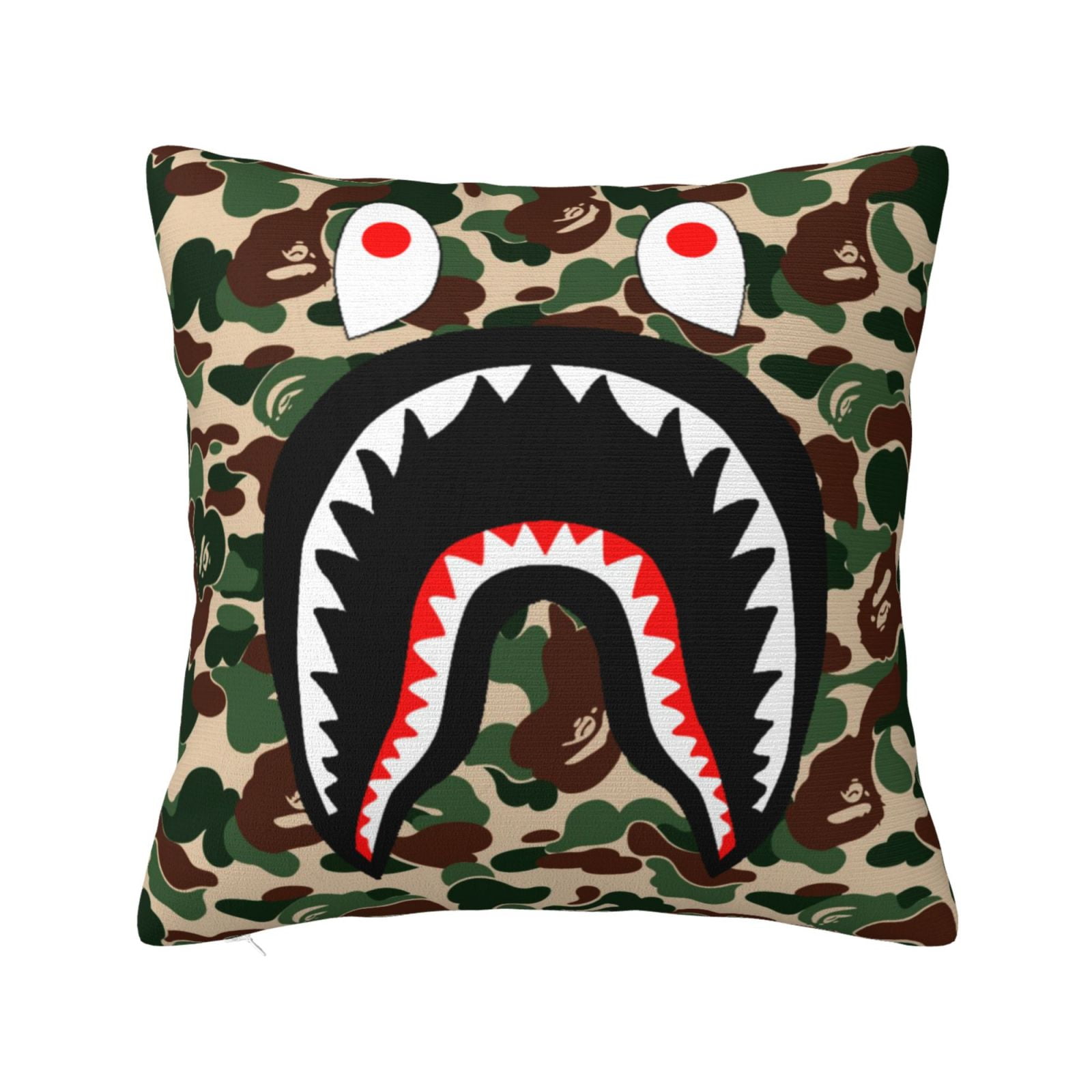 Bape Shark Camo Throw Pillow Cover Decoration Pillow Case Cushion for
