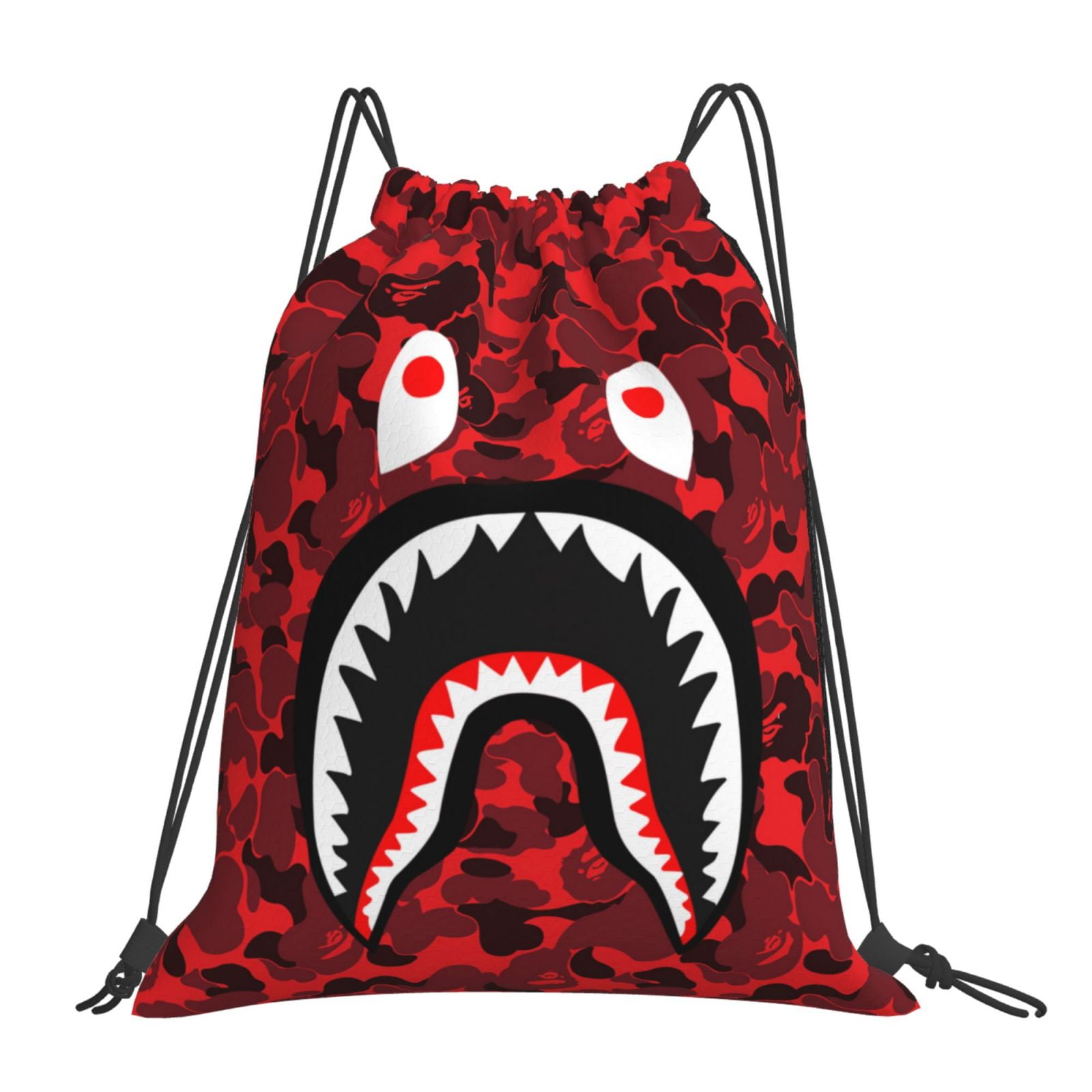 Bape Shark Drawstring Backpack Sackpack String Bag Cinch Water Resistant  Bag for Gym Sport Yoga - Walmart.com