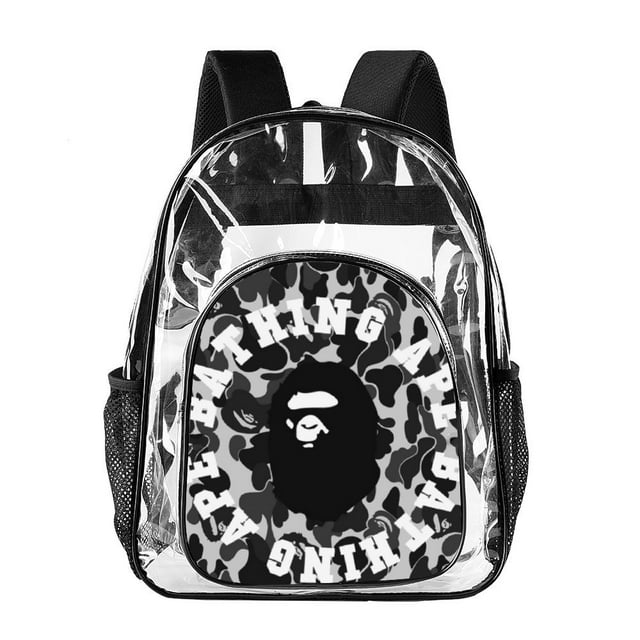 Bape Shark Fashion Clear Backpack for Mens Girls Gifts Heavy Duty - PVC ...