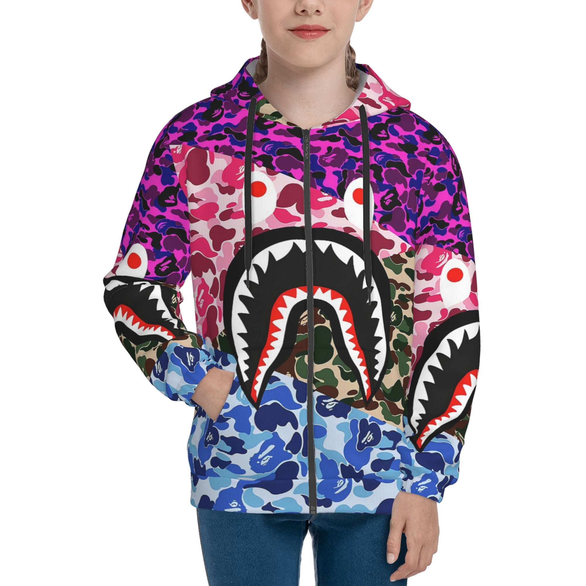 Girls bape hoodie sale
