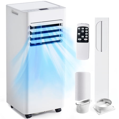 Bapipro 10,000 BTU Portable AC - 4-in-1 Cooling/Dehumidifier/Fan for 300 Sq.Ft, 24H Timer, Remote, Window Kit, ETL Certified
