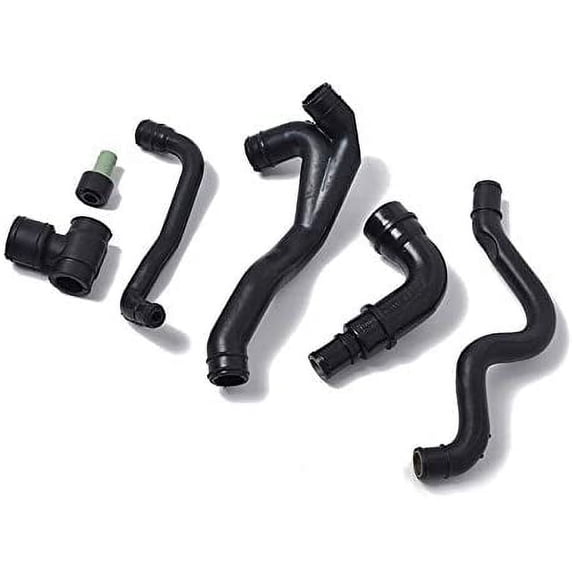 Bapmic 06A103213AF 6pcs Engine Crankcase Breather Hose kit Compatible with Audi VW Jetta Golf (Old Engine)