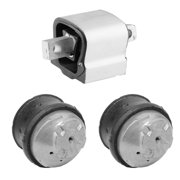 Bapmic 2Pcs Front Engine Mounts 2202400617 + 2202400218 Rear Transmission Mount Kit for Mercedes Benz W220
