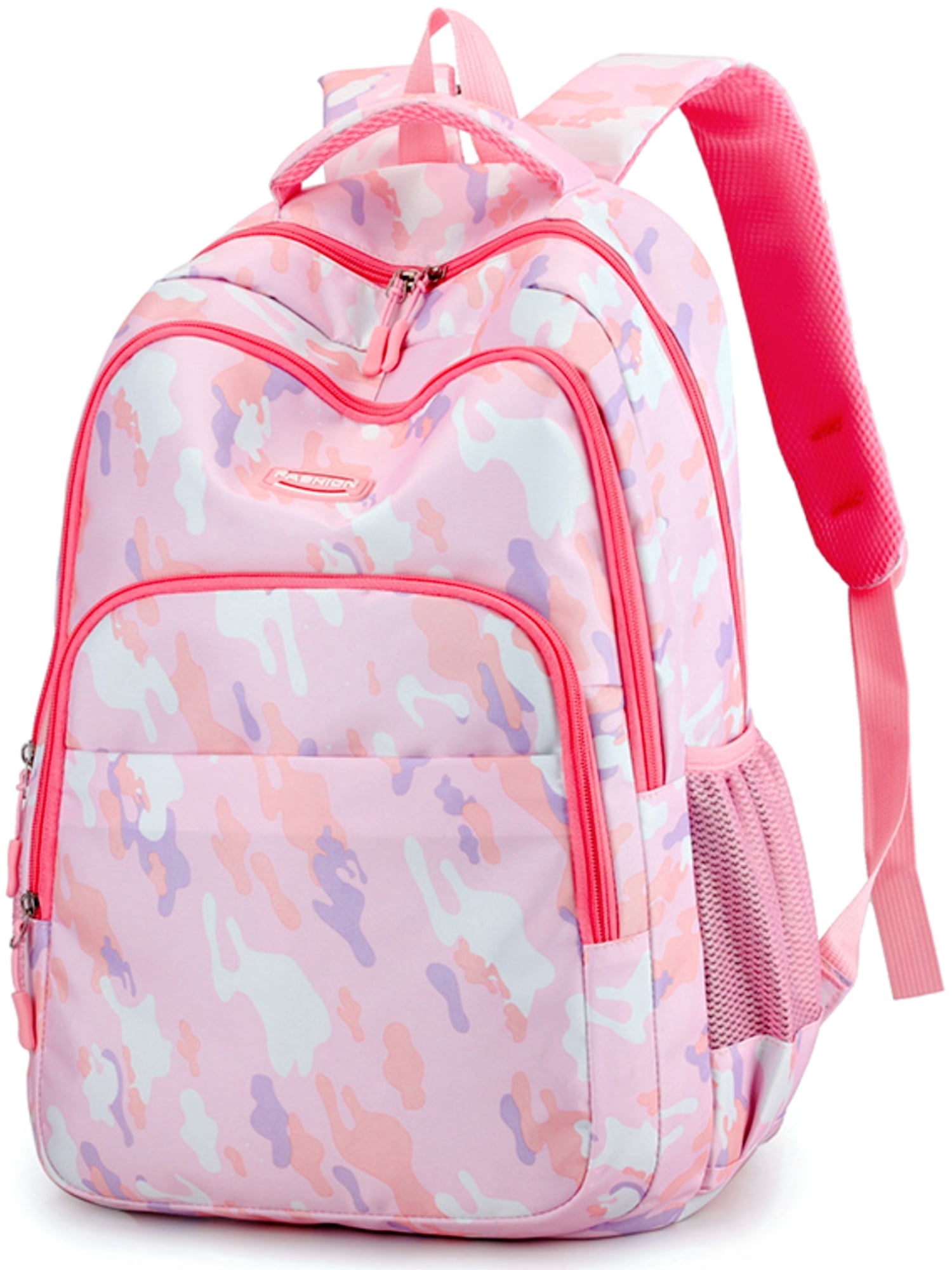 Baprem Kids Backpack Trendy School Bags for Girls, Cute Backpack Bookbag for Primary School, Pink