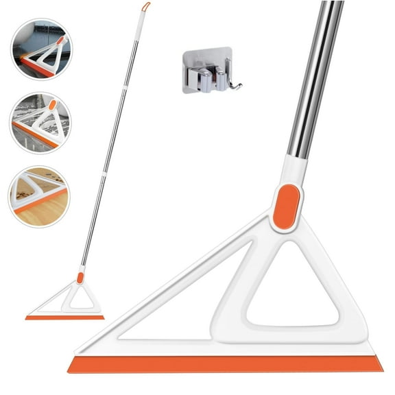 Baprem Magic Broom Silicone Floor Squeegee Broom Rubber Broom for Cleaning Water Dust Pet Hair Glass Windows