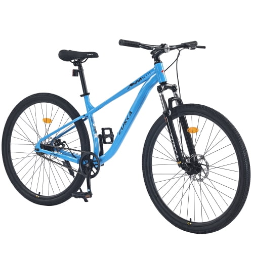 Baprem 29" Mountain Bikes for Men Women, Single Speed Front Suspension MTB, Urban Commuter Bicycle with Disc Brake for Adults, Blue