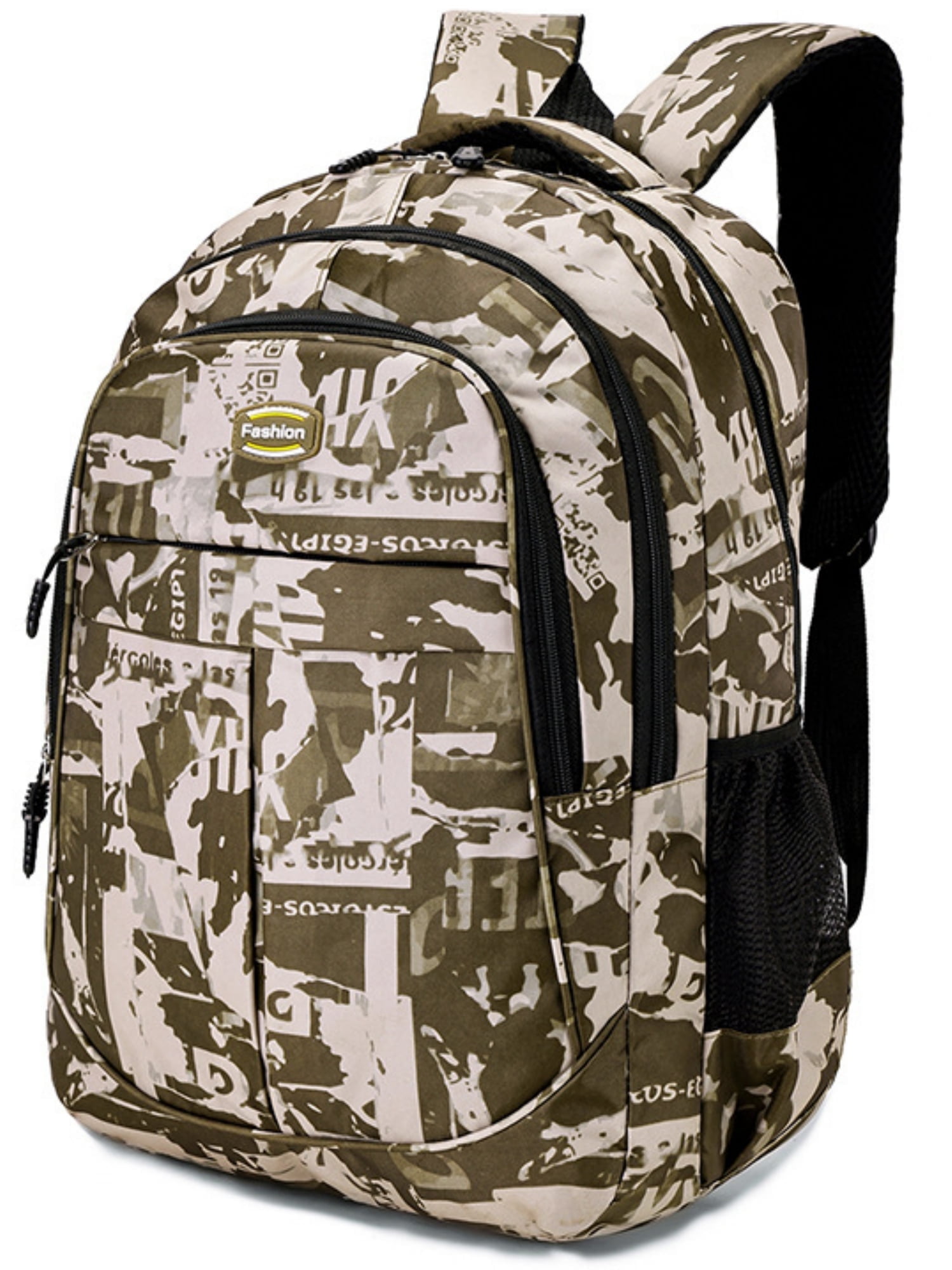 Baprem Kids Backpack Camo Back to School Backpack for Boys, Trendy School Bag Lightweight Bookbag, Yellow