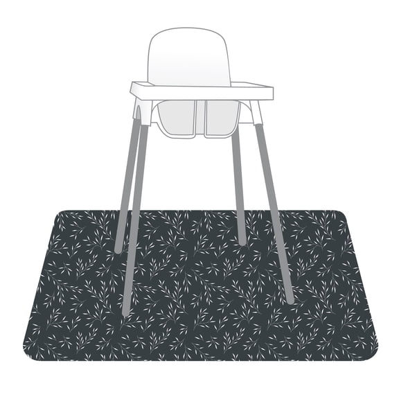 BapronBaby Willow Splash Mat - Waterproof Catch-All for Floor, Table, or High Chairs - Machine Washable - 45" x 45