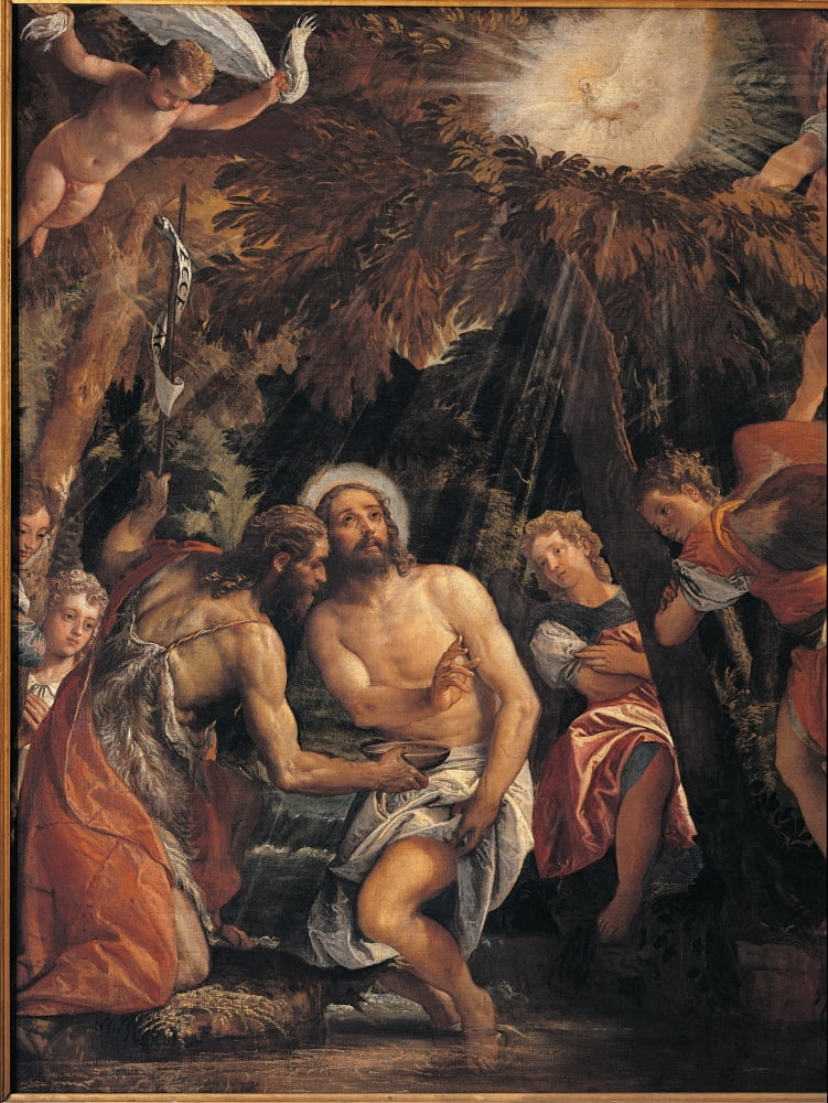 Baptism And Temptation Of Christ Canvas Art - (18 x 24)